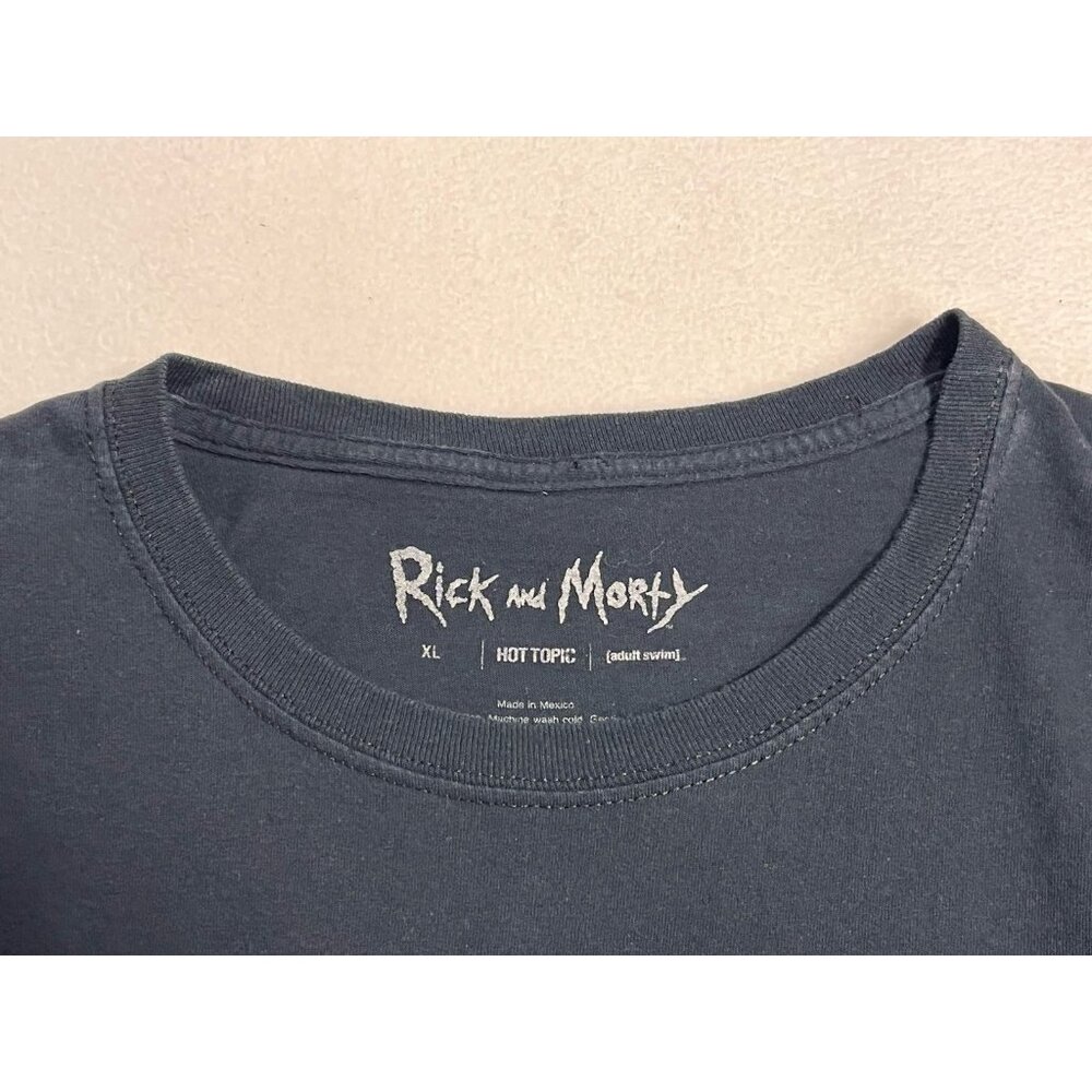 Rick and Morty Graphic T Shirt XL Black Hot Topic Adult Swim Cartoon - Picture 6 of 12
